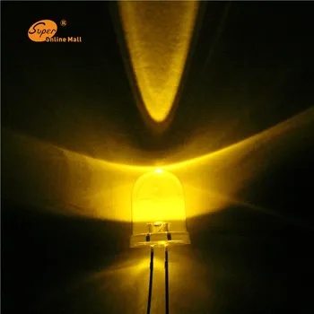 

500PCS LED 10mm LED warm white LEDS DIODE Ultra Bright Super bright LED Lamp Light Bulb 10MM Round top Emitting Diodes