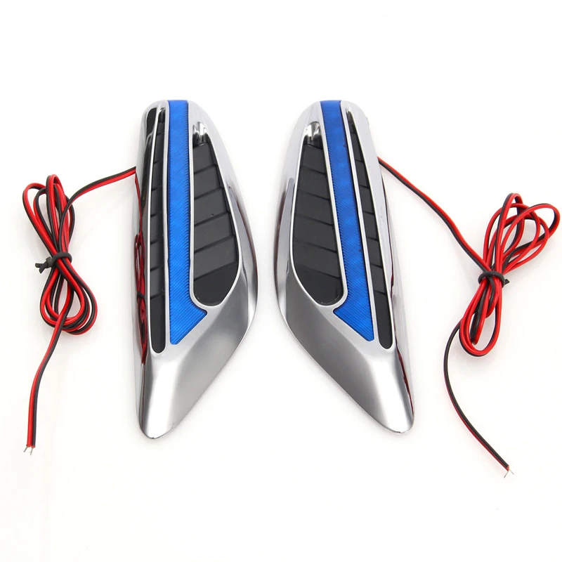 1 pair Universal  Car Steering Blade Light Auto LED Turn Signal Side Indication Lights Lamp