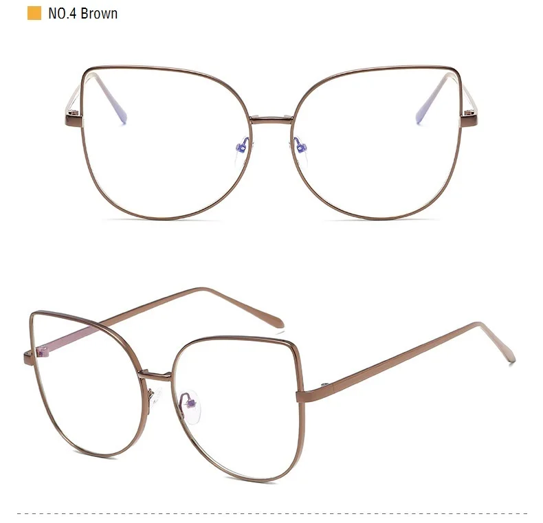 Прозрачные очки, оправа, женские очки "Кошка", металл, большие размеры, близорукость, оптические, прозрачные линзы, очки, оправа, поддельные Oculos De Grau