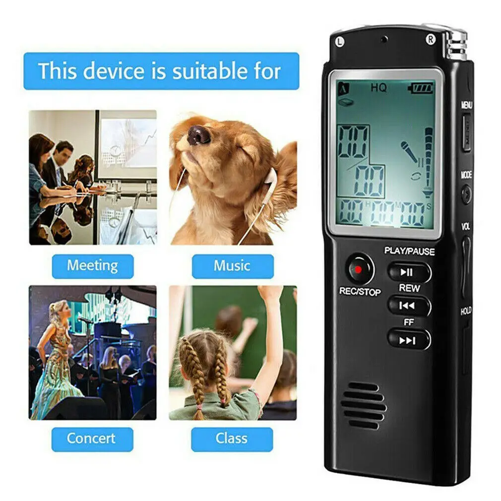  8GB/16GB/32GB Voice Recorder USB Professional 12 Hours Dictaphone HD Mini Digital Audio Recorder So