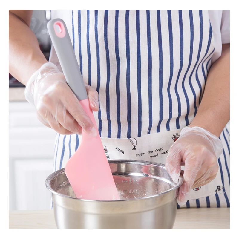 1 шт. розовый нескользящий с длинной ручкой большой скребок для торта пищевой силиконовый крем лопатка-скребок инструмент для выпечки