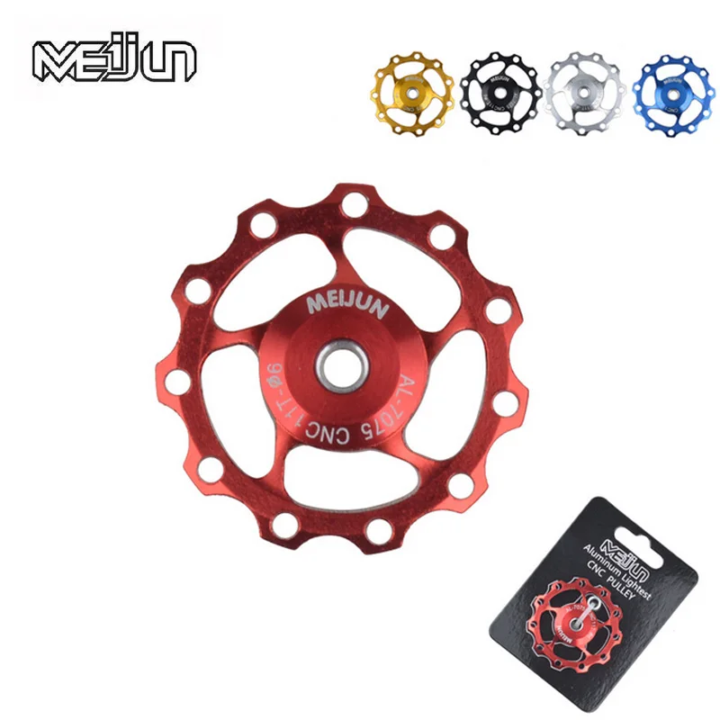 

MEIJUN 11T 13T CNC Alloy MTB Mountain Bikes Road Bicycles Guide Rear Derailleur Roller Idler Pulley bearing Jockey Wheel Parts