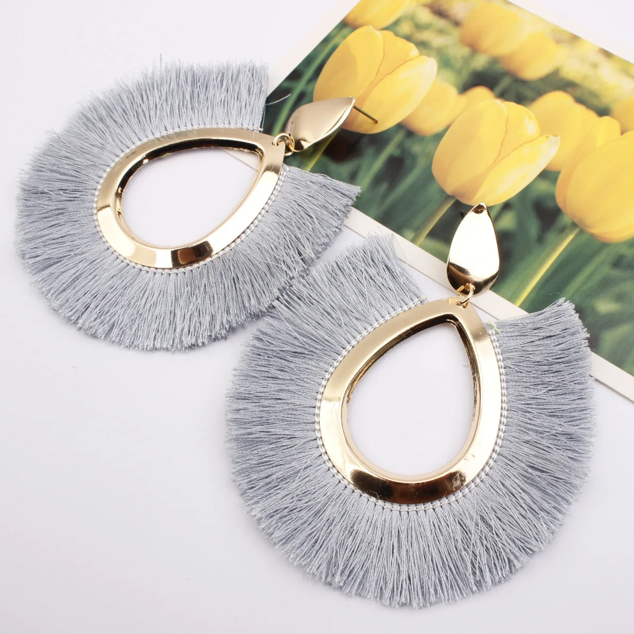

ZOEBER Bohemia Tassel Earring fashion charm Dangle Earrings Women Boho Jewelry female Brincos Wedding Statement Drop Earrings