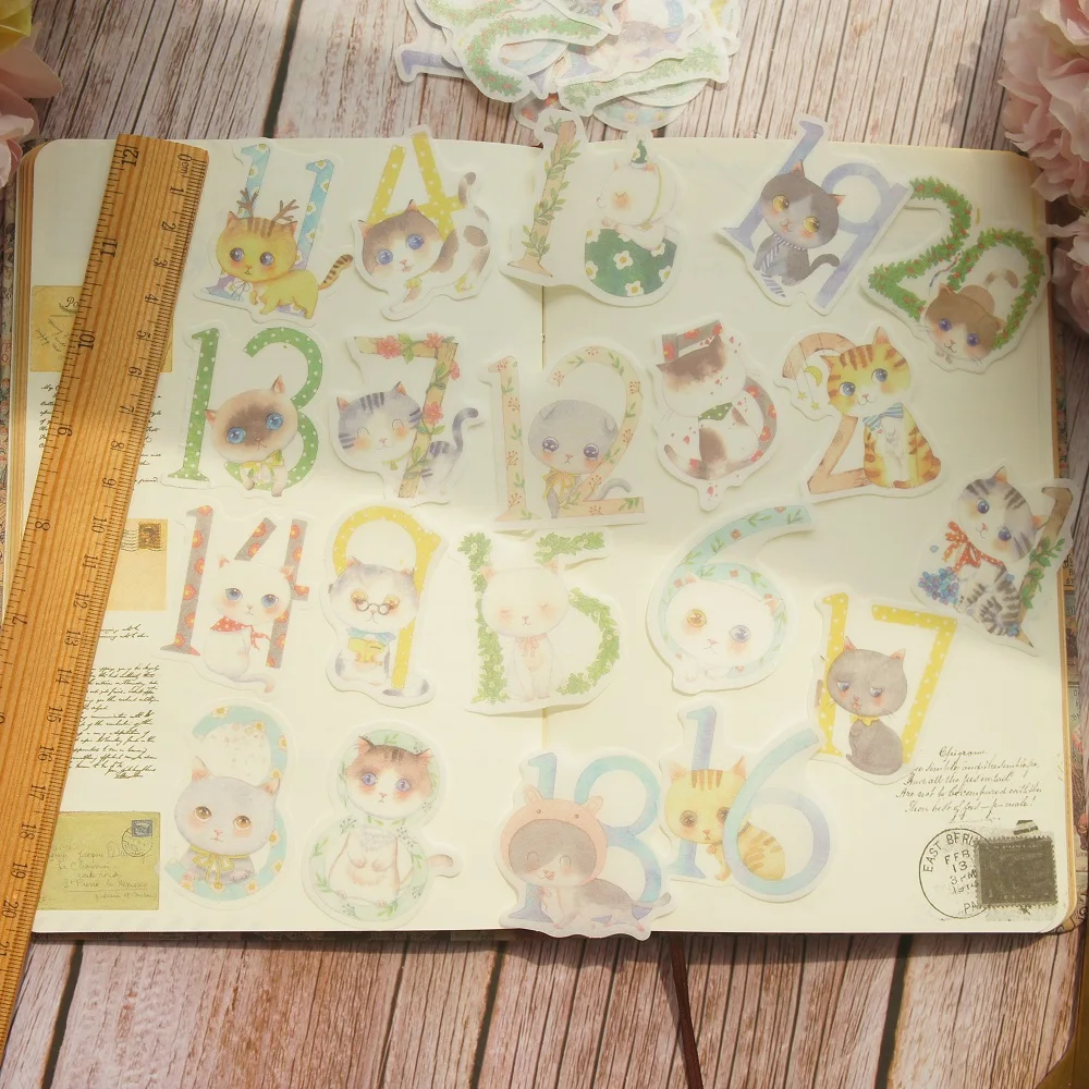 

38pcs A Cup of Cute Animal Style Paper Sticker Scrapbooking DIY Gift Packing Label Decoration Tag