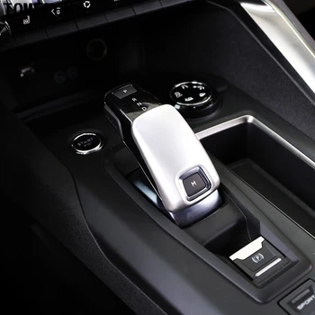 

TOMEFON 1piece For Citroen Aircross C5 SUV Hatchback ABS Chrome Matte Interior Gear Shif Knob Cover Trim