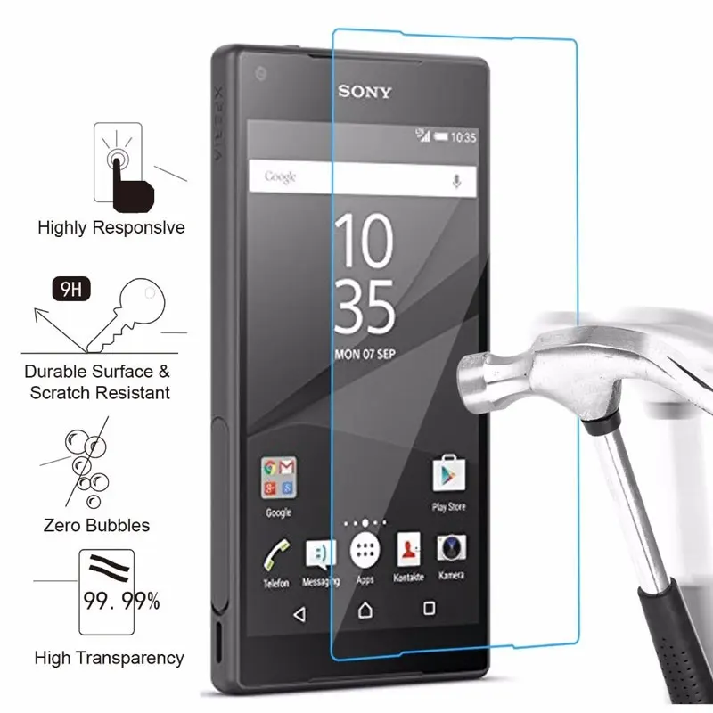 Закаленное стекло FQYANG 9H для SONY XA1 UTRLA PLUS XZ S Permium Защитная пленка экрана E3 4 5 C3