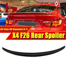 F26 Spoiler rear lip wing FRP Unpainted P Car styling Fits For BMW F26 X Series Auto rear trunk Spoiler wings stem Lip 2014-2017 montford car styling abs plastic unpainted primer color rear trunk boot wing roof spoiler for bmw f26 x4 spoiler 2015 2016 2017