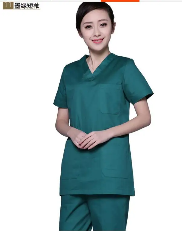 Хлопок, медицинская одежда для женщин и мужчин, хирургический костюм, летняя одежда, медицинская форма, униформа медсестры
