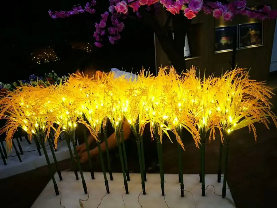 

70CM 27.5" LED lighted plant Rice light Outdoor Indoor Christmas Wedding Holiday Light Garden patio manor villa lawn Decor