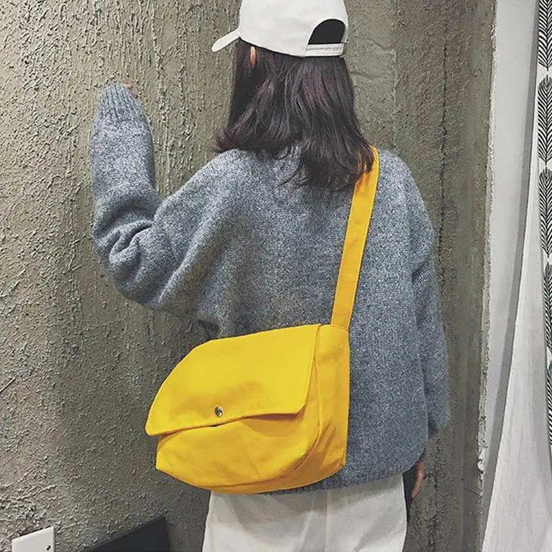 

Hot Women Girl Canvas Shoulder Bag Teenagers School Large Capacity Crossbody Bag BVN66