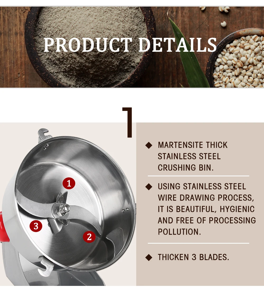 Sale ITOP Big Capacity 2800W 1000g Pulverizer Machine Swing Type Automatic Mill Herb Grinder Electric Grain Grinder 110V 220V 5 Sale ITOP Big Capacity 2800W 1000g Pulverizer Machine Swing Type Automatic Mill Herb Grinder Electric Grain Grinder 110V 220V 5