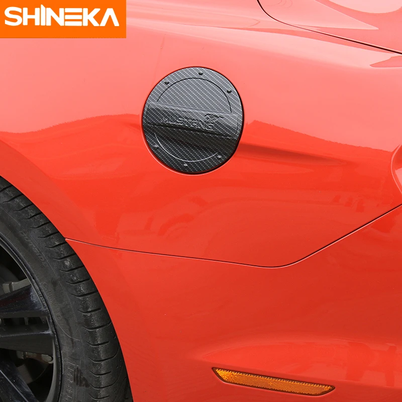 

Tank Cap*A Fuel Tank Cover ABS 6 Colors Carbon Fiber Fit For Ford Mustang 2015 2016 2017
