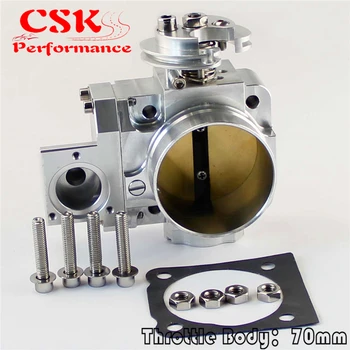 

Brand New 70mm Throttle Body for Mitsubishi EVO7 EVO8 EVO9 4G63 03-07 Silver