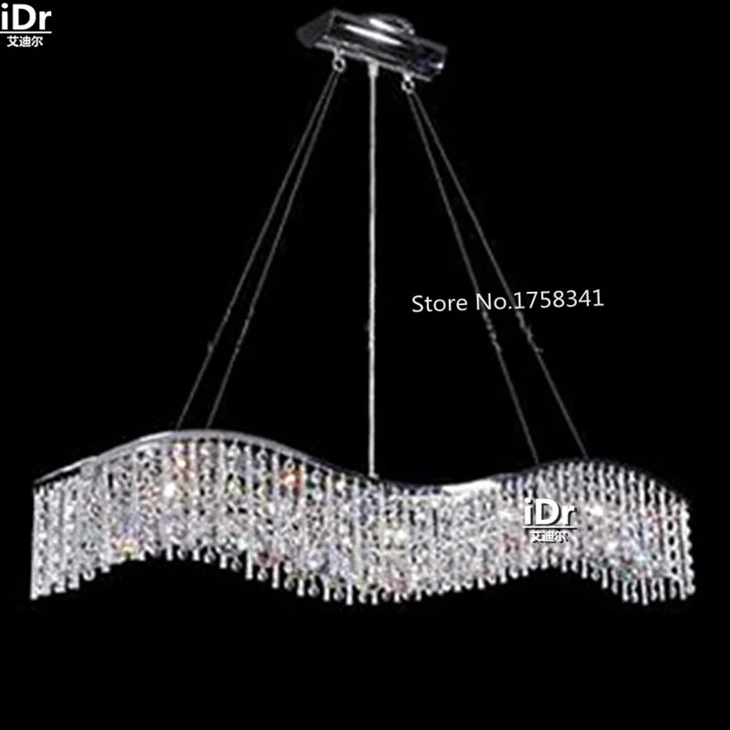 

Simple meals Crystal chandeliers wave-shaped modern meal LED chandeliers factory direct meals lamps