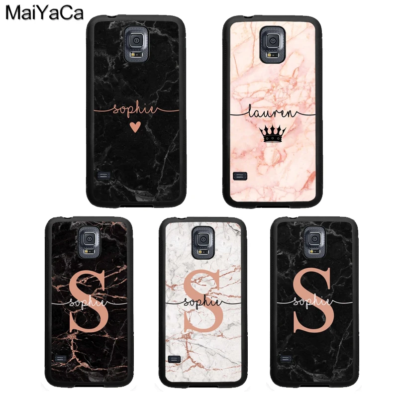 

MaiYaCa PERSONALISED ROSE GOLD ENDLESS MARBLE Case For Samsung Galaxy S6 S7 Edge S8 S9 S10 Plus Lite Note 9 8 4 TPU Cover Coque