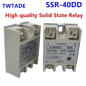 

TWTADE/High quality Single Phase solid state relay SSR-40DD 40A actually 3-32 DC TO 5-60 DC SSR 40DD relay solid state