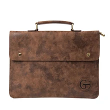 Vintage PU Leather Men Handbag Leisure Men's Bag Business Messenger Bags Portable Briefcase Laptop Package mshg hong kong crocodile leather men handbag leisure business briefcase cross section men bag