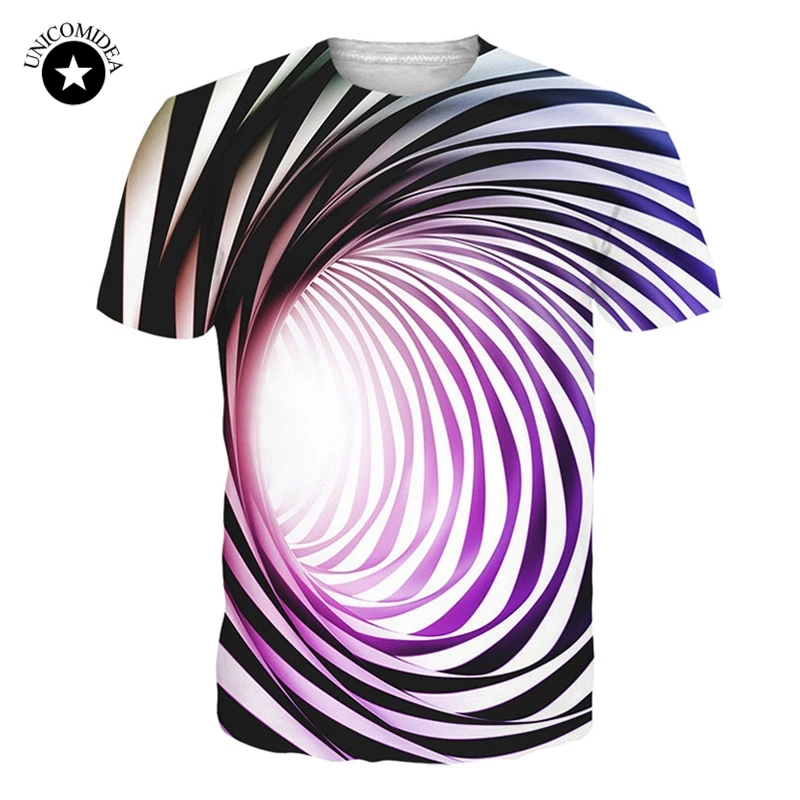 

Summer 3D T-shirt Vertigo Hypnotic Printing T Shirts Unisxe Funny Short Sleeved Tees Men/Women Tops Clothes Camiseta Masculina