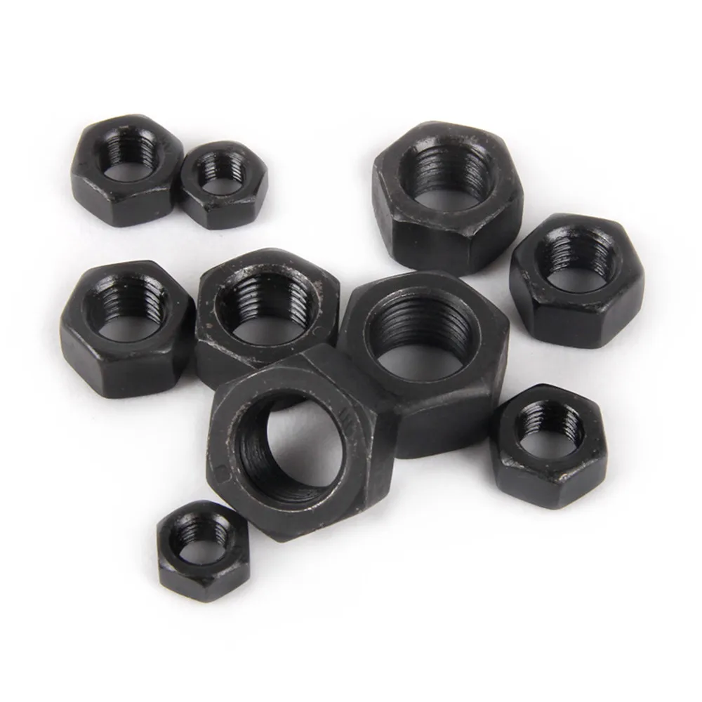 

100PCS Black Carbon Steel 4.8 Grade Hex Nut Screw Cap Hex Bolt M2 M2.5 M3 M4 M5