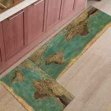 Карта в стиле ретро мира 2 шт Коврик Коврики для входа грязи мусора грязи Траппер сапог скребок для обуви Ванна Душ Ванна аксессуары