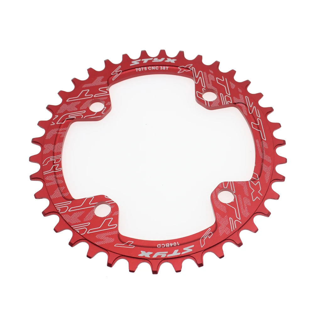 Велосипедный спорт рукоятки 104BCD круглый Форма 32 т 34 36 38 MTB Chainring велосипедная Звездочка для цикл шатуны