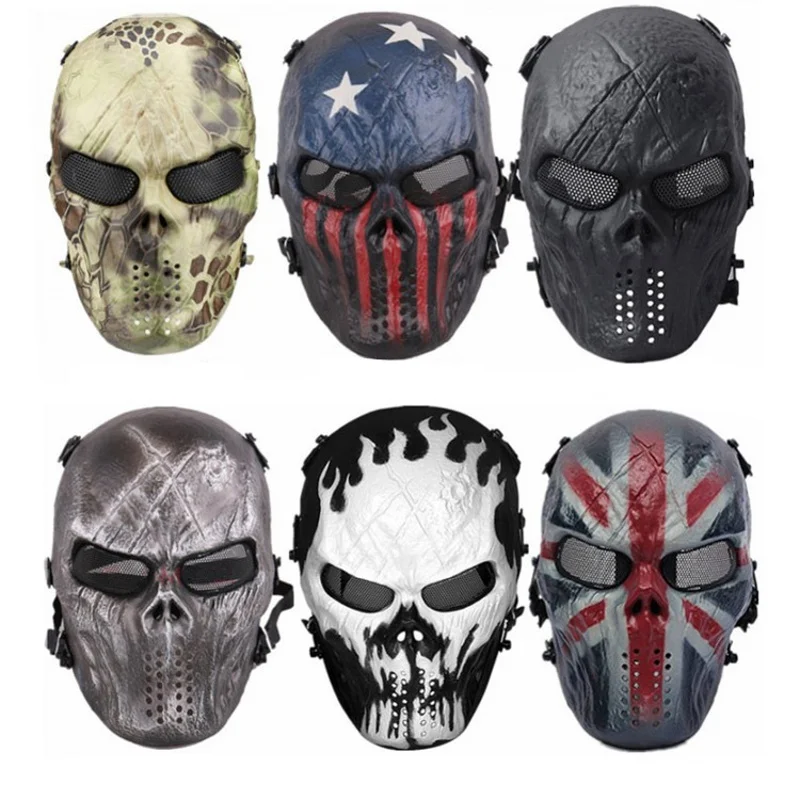 

Airsoft Skull Paintball Mask M06 Army Tactical Mask Military CS Air Soft Mesh Full Face Cosplay Party Halloween Masks