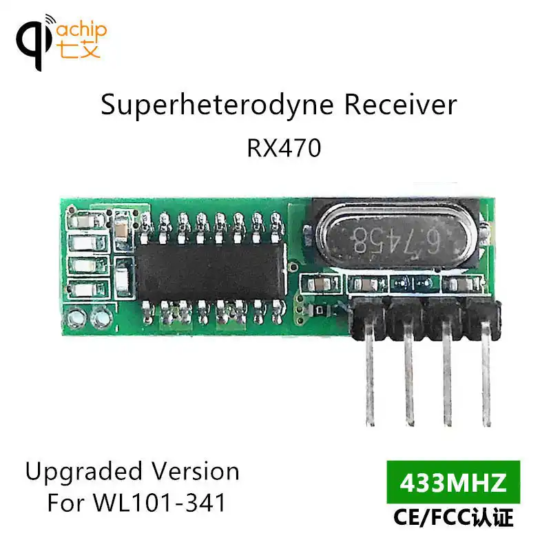 RX470 433Mhz RF Wireless Remote Control Receiver Module WL102 433MHz Wireless Remote Control Transmitter Module Development Boards /& Kits