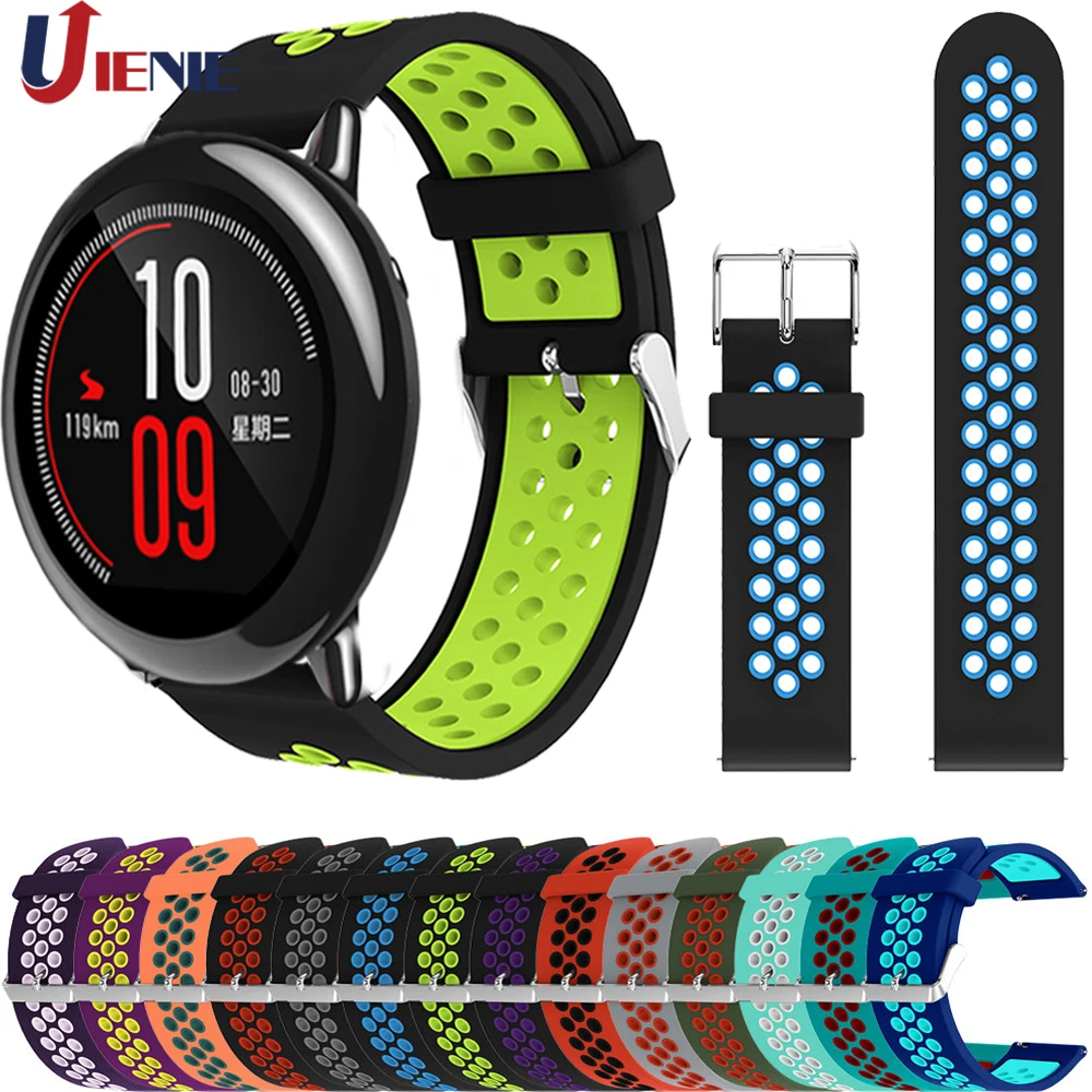 20 мм силиконовый ремешок для наручных часов браслет Xiaomi Huami Amazfit Pace/Stratos 2 S