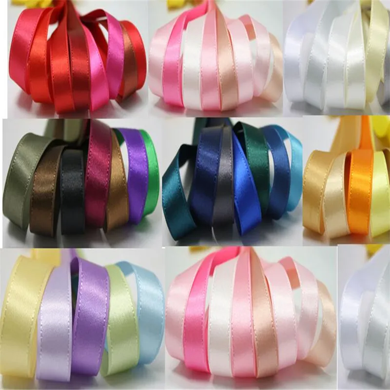 6 9 16 22 38MM Width Polyester Taffeta Ribbon Silky Satin Ribbons