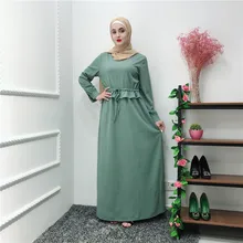 Абаи Femme Туника халат Дубайский Мусульманский платье хиджаб Турции Абая для женщин Восточный халат из марокена Катар Elbise Рамадан Исламская Костюмы