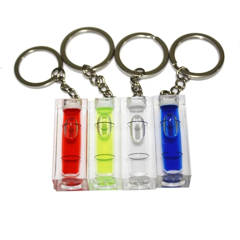 

QASE New PMMA Acrylic Shell Keychain Bubble Spirit Level TV Rack Inclinometer Indoor Decorations Level 40mm 1 Piece