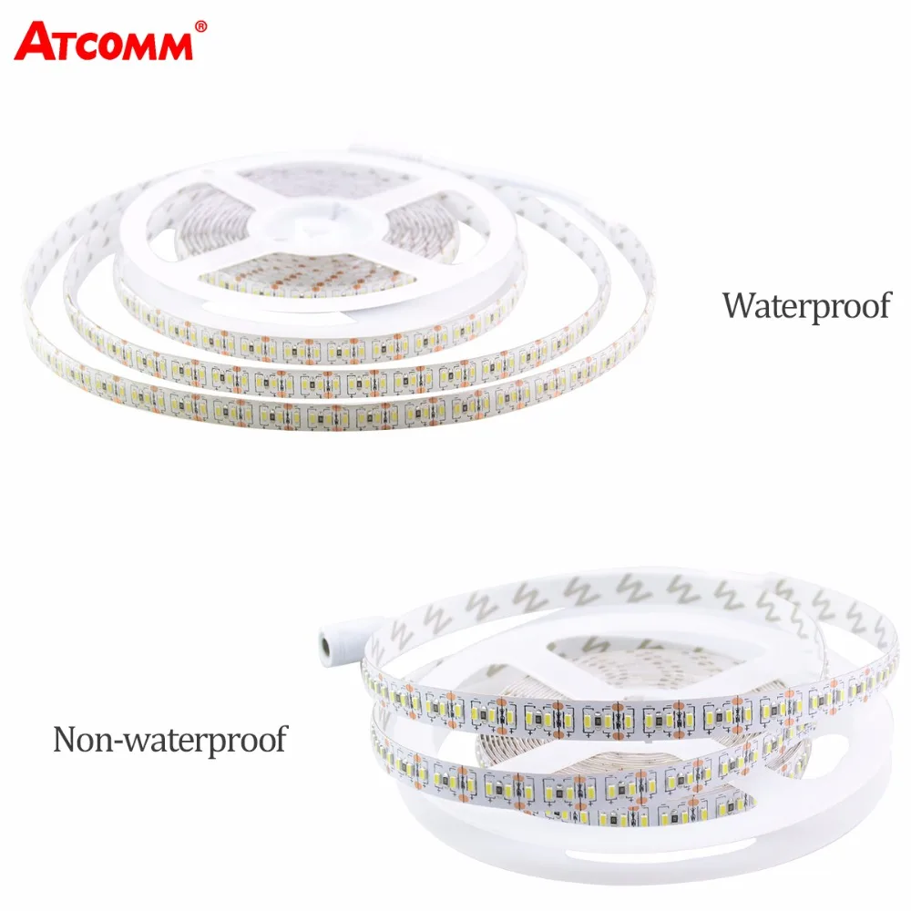 

SMD 3014 LED Strip 204 LEDs/M DC 12V Waterproof Ultra Bright Strip Light 1020 LEDs White Warm White Blue 3 Colors 5m/Roll