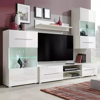

vidaXL Wall-Mounted TV Stand with LED Light 5Pcs wall cabinet standing cabinet wall shelf TV wall decoration storage shelf V3