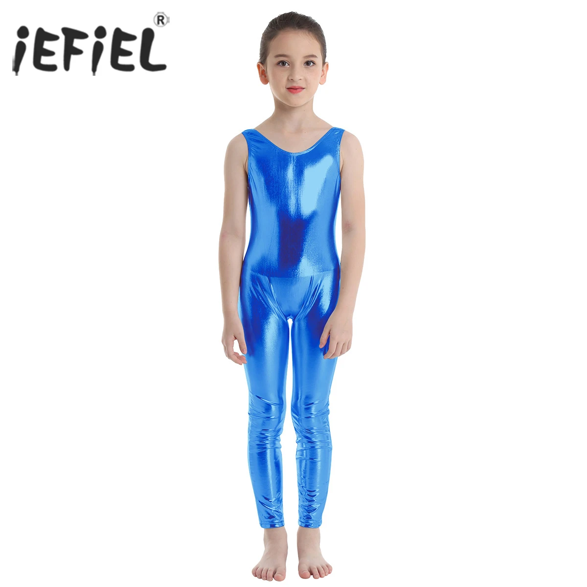 Girls Ballet Gymnastics Dance Leotards Kids Sleeveless Bodysuit Jumpsuit Costume