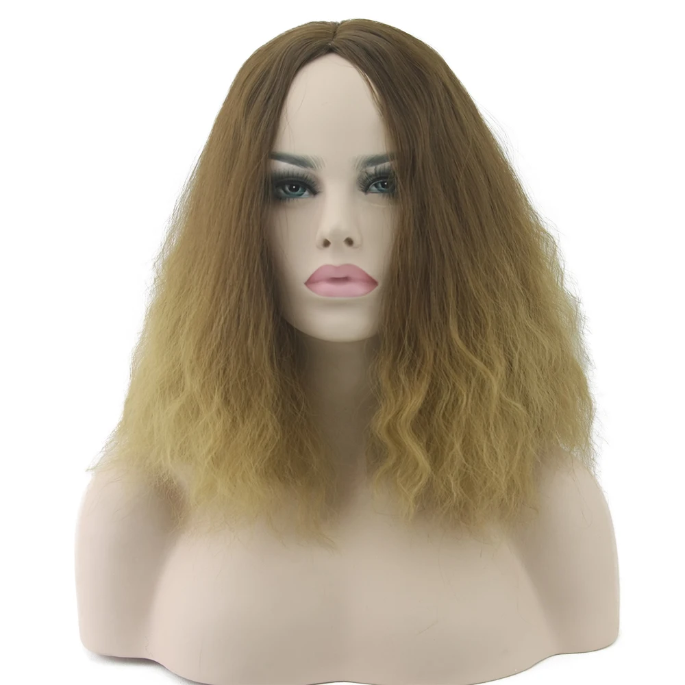 Афро кудрявый парик волос ломбер волосы парик полный шнурок парики Косплэй парики из синтетических волос Термостойкое Для женщин волос