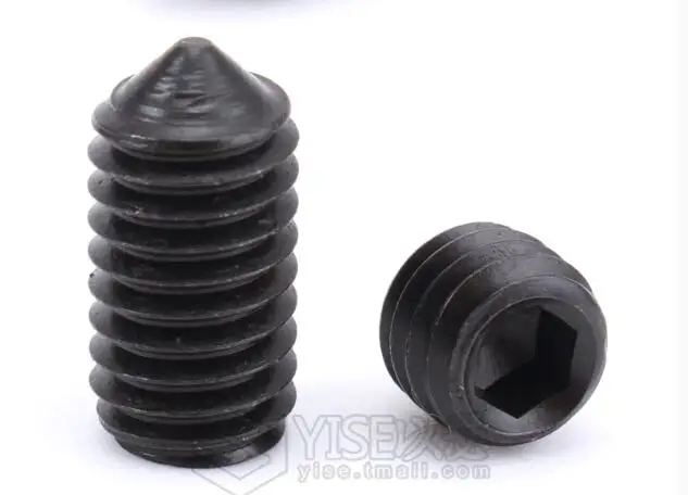 5pcs M8 12.9 level Black carbon steel tip bolts inner hexagon flat head screws set screw machine top wire bolt 8-30mm length |