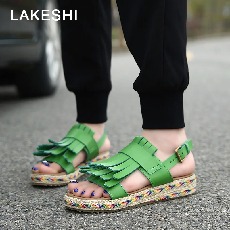 Женские босоножки в богемном стиле летние сандалии на плоской подошве белый