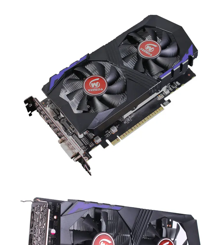 Видеокарта VEINIDA GTX1050 GUP 2 ГБ GDDR5 128 бит видеокарты PCI Express 3,0 для настольных ПК Компьютерные видеокарты