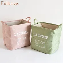 FullLove складная корзина для белья с буквенным принтом, розовый чехол для игрушек из хлопка с ручками, корзина для косметики и одежды, квадратная корзина для хранения