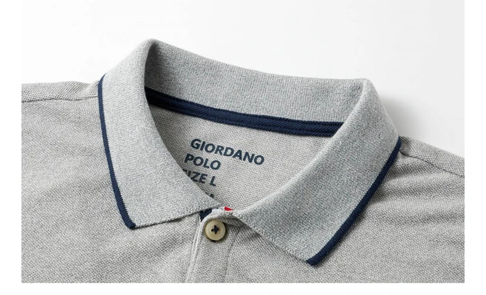 Giordano Футболка Polo slim fit с боковыми разрезами на талии, выполнена в нескольких цветовых вариантах и имеет несколько размеров на выбор