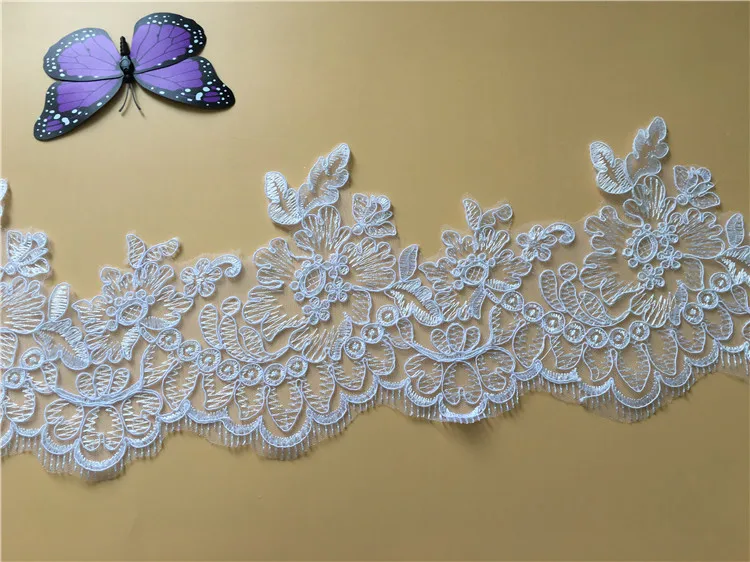 

6X2cm 10pcs Garments Lace Patch Leaf Motif Venise Venice Lace Applique DIY Accessory TT99