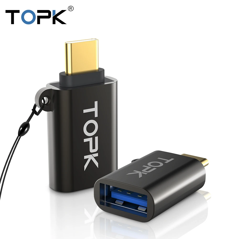 Адаптер TOPK type C с разъемом Папа папа и мама для USB на 3 0 (папа мама) OTG кабель Macbook samsung