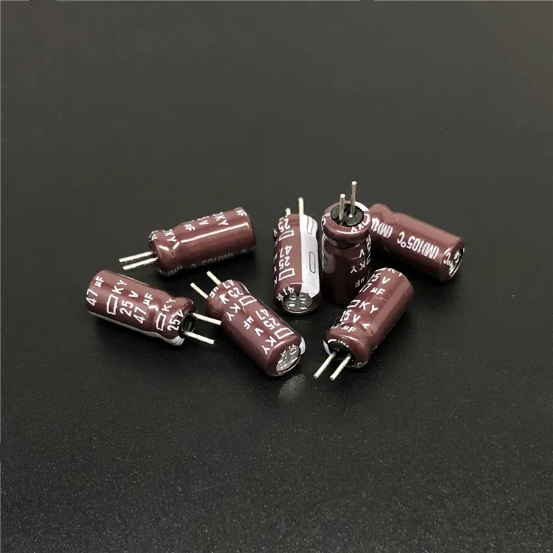 100 шт. 47 мкФ 25 в серия NIPPON KY 5x11 мм низкий ESR 25V47uF алюминиевый электролитический