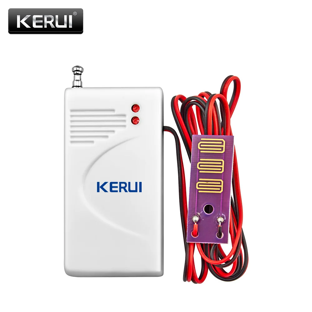 Беспроводной датчик утечки воды KERUI для домашней системы безопасности GSM/PSTN 433