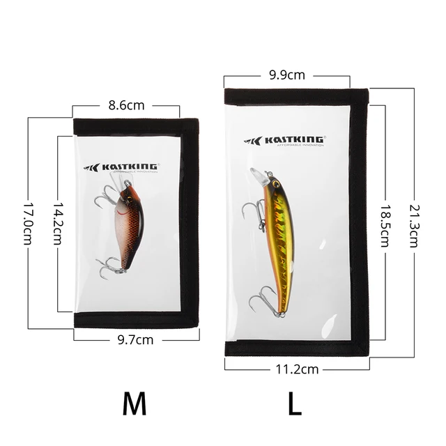 KastKing Lure Wraps Keeps Lures Safe Durable Clear PVC Hook Loop System Includes 4 Lure