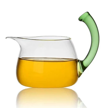 

Tail Up 400ml Heat-resistant Glass Fair Mug Serving Cup Sharing pot Tea Water Pitcher Kungfu teaware wholesale