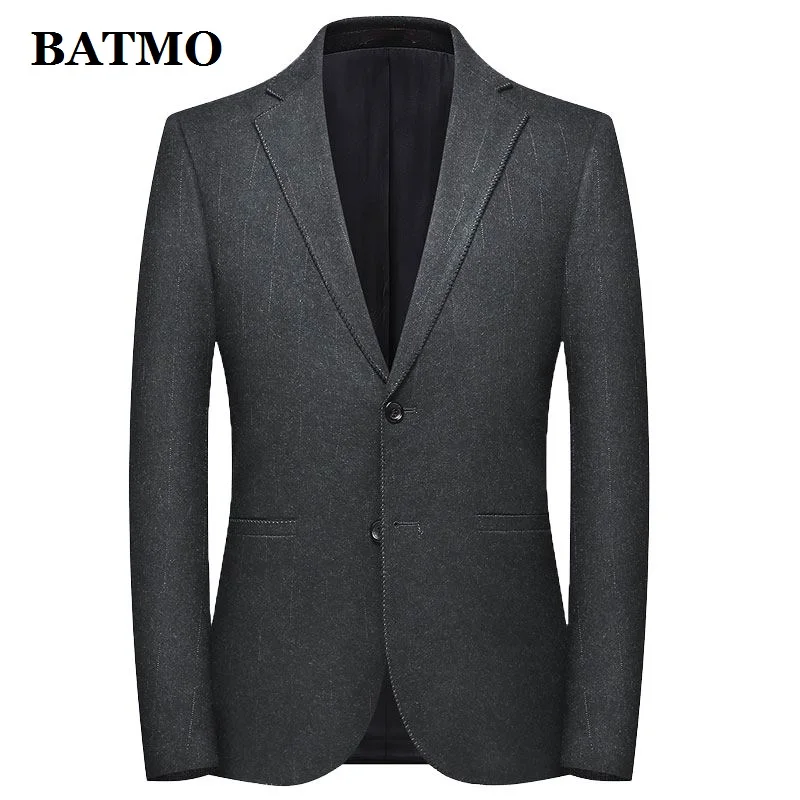 

BATMO 2019 new arrival autumn high quality wool casual blazer men,men's wool jackets ,plus-size M-XXXL 1901