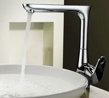 Вращающийся латунь кухня смесители и холодная вода torneiras cozinha квадрат хром краны смесители KF023