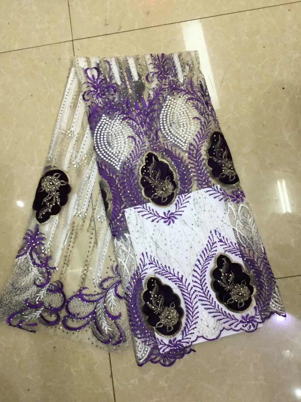 

African tulle Lace Fabric 2019 High Quality Lace Embroidered Nigerian French Guipure Tulle Laces Fabric For Women Dress