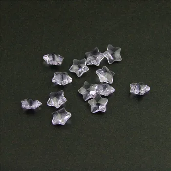 

Nature Color 100pcs Light Purple Crystal Star Beads In 1 Hole Chandelier Suncatcher Prisms Beads